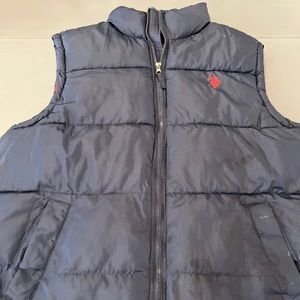 Chaps by Ralph Lauren Mens Feather Down Fill Puffer Vest Blue Large